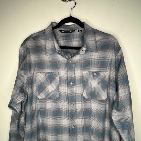 Travis Mathew Plaid Button Down Shirt Size XL - Picture 4 of 7
